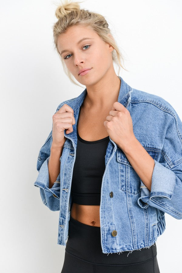 Raw Crop Denim Jacket