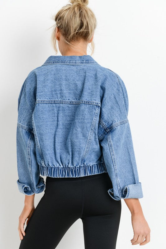 Raw Crop Denim Jacket