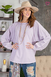 Lilac Terry Knit Top