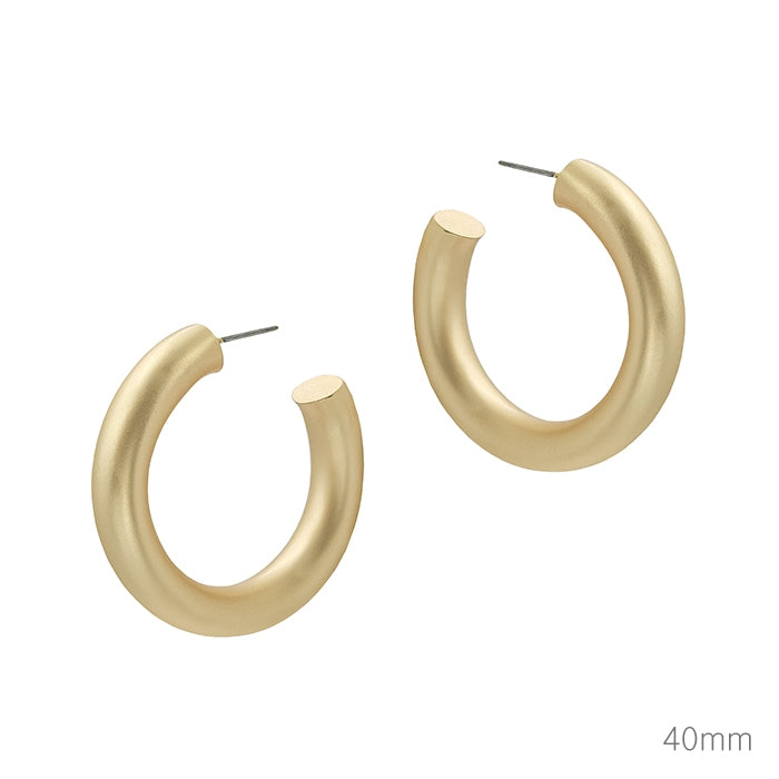 Matte Gold Hoop