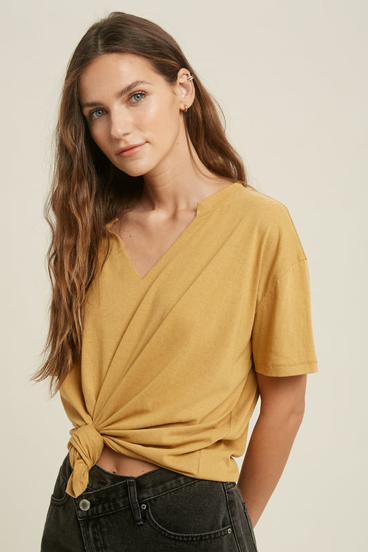 Mustard Cotton Tee