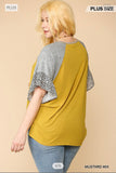 Twisted Mustard Ruffle Sleeve Top