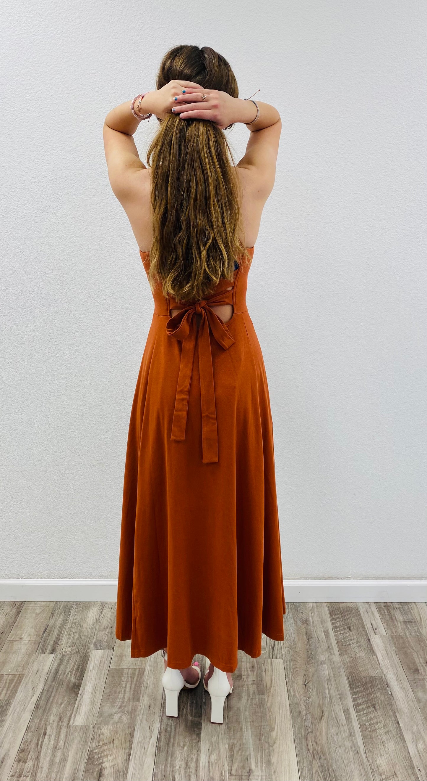 Orange Apron Dress