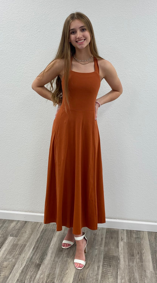 Orange Apron Dress