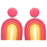 Rainbow Clay Earrings