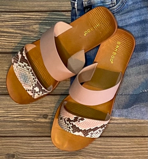 Blush Snake Sandals