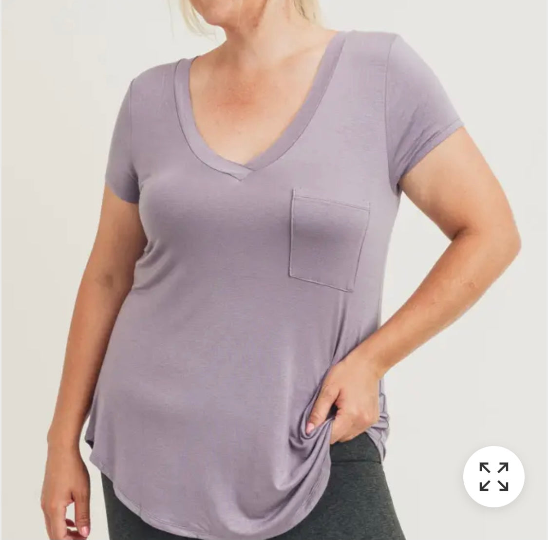 Plum Grey Tee Curvy