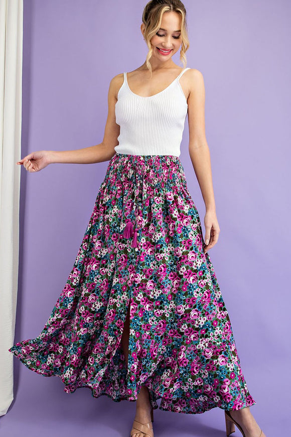 Fuchsia Maxi Skirt Plus