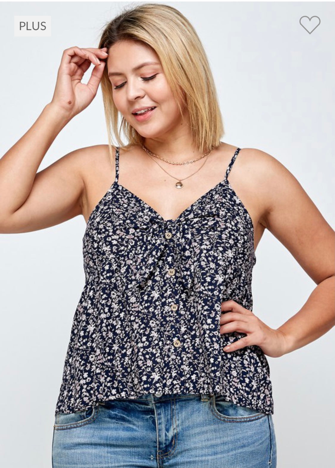 Floral Tie Front Cami