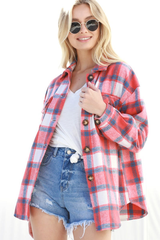 Red Plaid Schacket