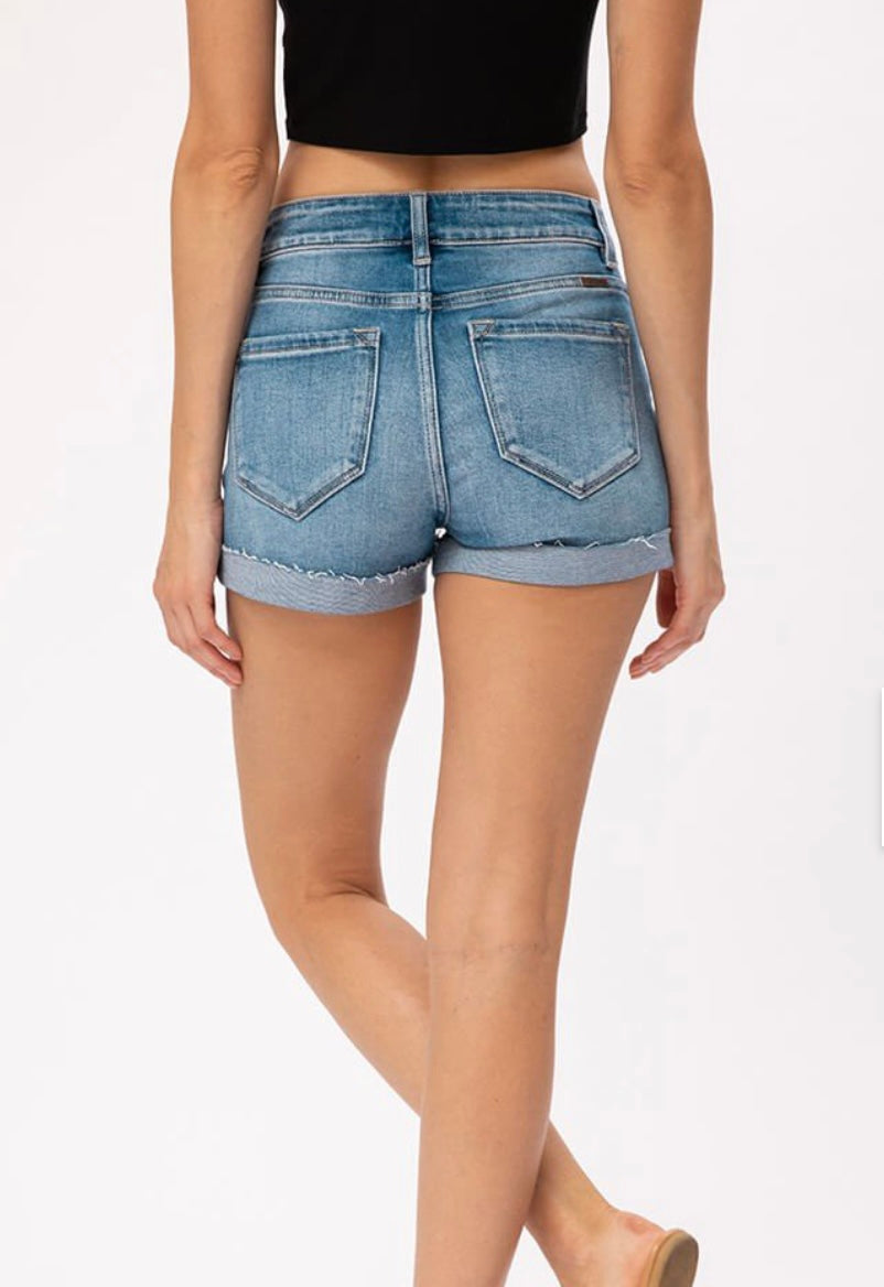 High Rise Cuffed Shorts