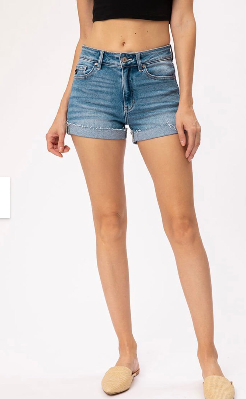 High Rise Cuffed Shorts