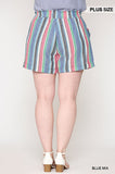 Striped Shorts Curvy