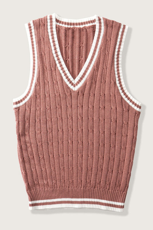 Cable Knit Sweater Vest