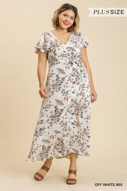 Floral Wrap Dress Curvy