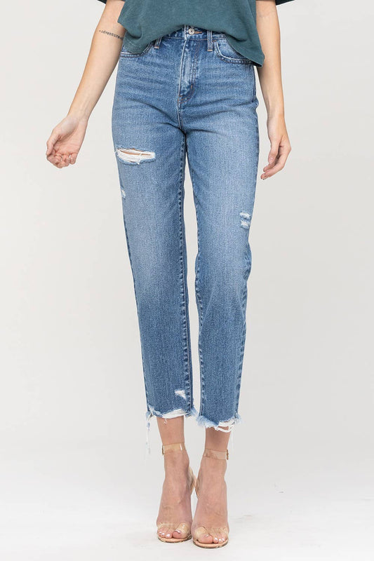 Distressed Mom Jeans