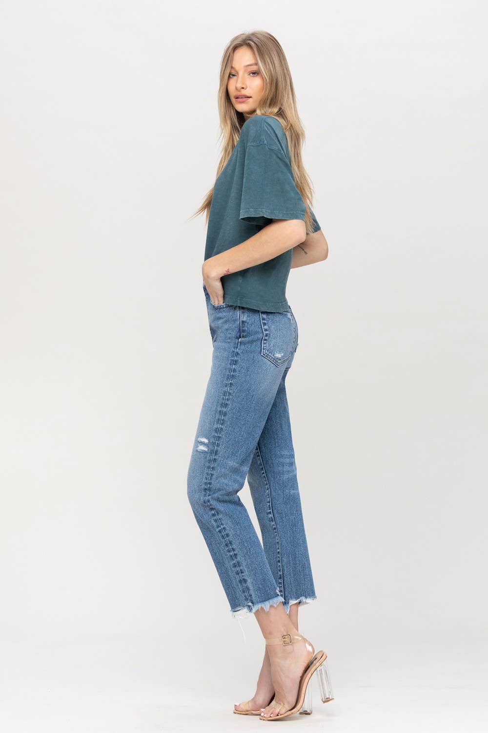 Distressed Mom Jeans