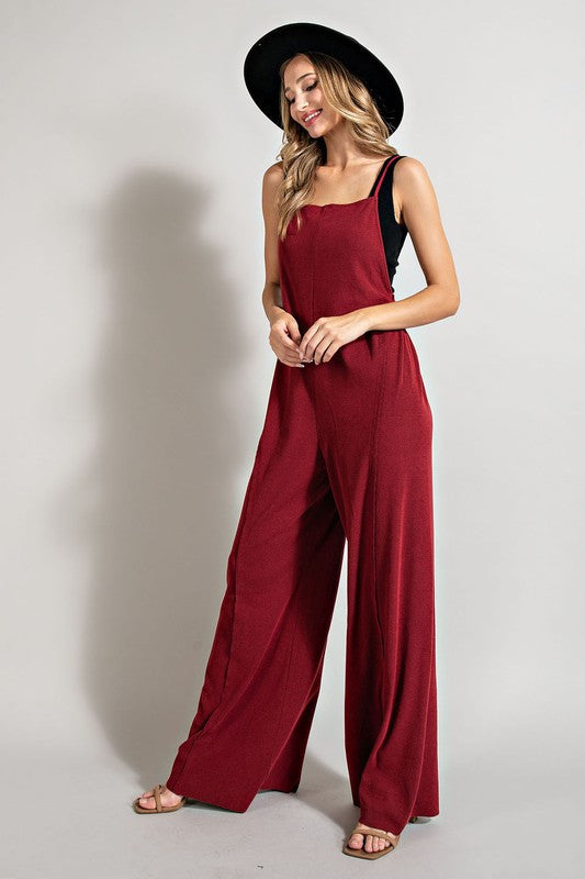 Wine jumpsuit