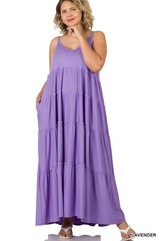 Sunny Days Lavender Dress Plus